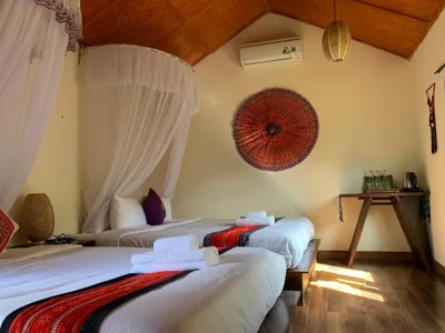 Family Room with Garden View — Sapa Rosie House & Spa - Mountain Retreat